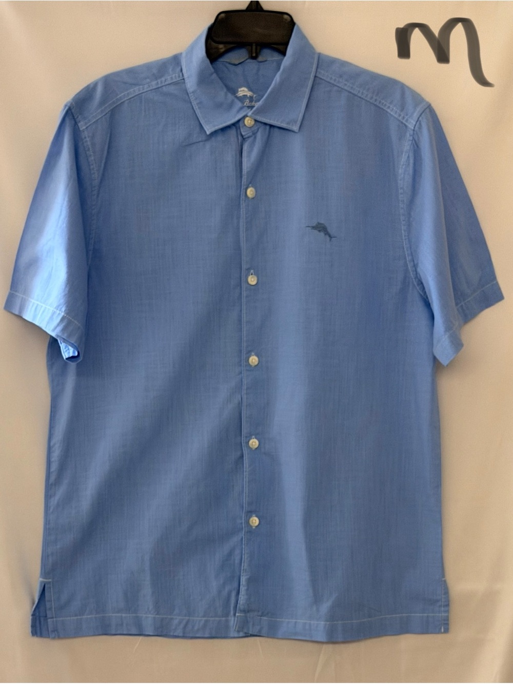 Tommy Bahama Sky Blue Short-Sleeve Camp Shirt